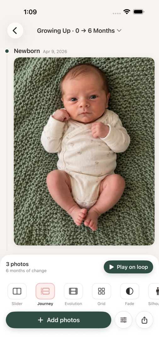 Month by month, with their age